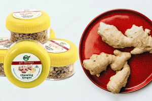 Chewing ginger is also available for purchase in the market