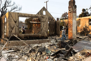 In the Eaton area, everything has been destroyed by the wildfire. A mother and daughter were found amidst the rubble of a house on January 9.