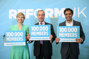 Reform claimed 100,000 members in November, and has been busy urging Tory councillors to defect. 