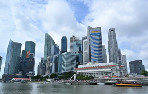 The skyline in Singapore on January 27, 2023