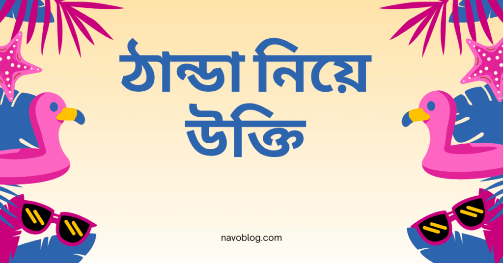 ঠান্ডা নিয়ে উক্তি – বাছাইকৃত সেরা উক্তি ক্যাপশন ঠান্ডা নিয়ে উক্তি