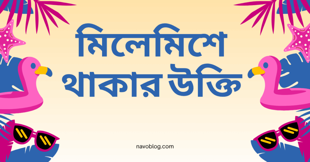 মিলেমিশে থাকার উক্তি – জীবনের জন্য সেরা দিকনির্দেশনামূলক বাণী মিলেমিশে থাকার উক্তি