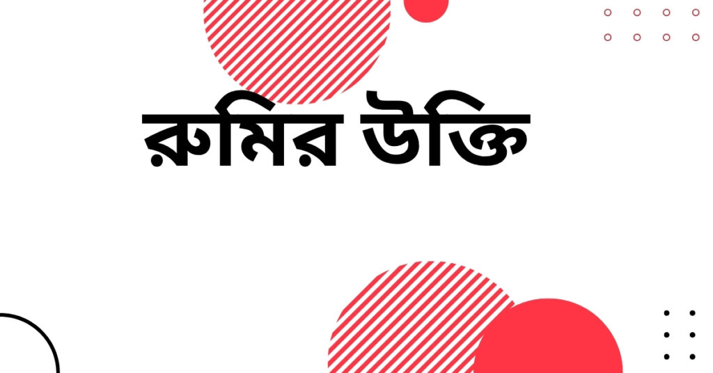 রুমির উক্তি – জীবনের জন্য সেরা দিকনির্দেশনামূলক বাণী রুমির উক্তি