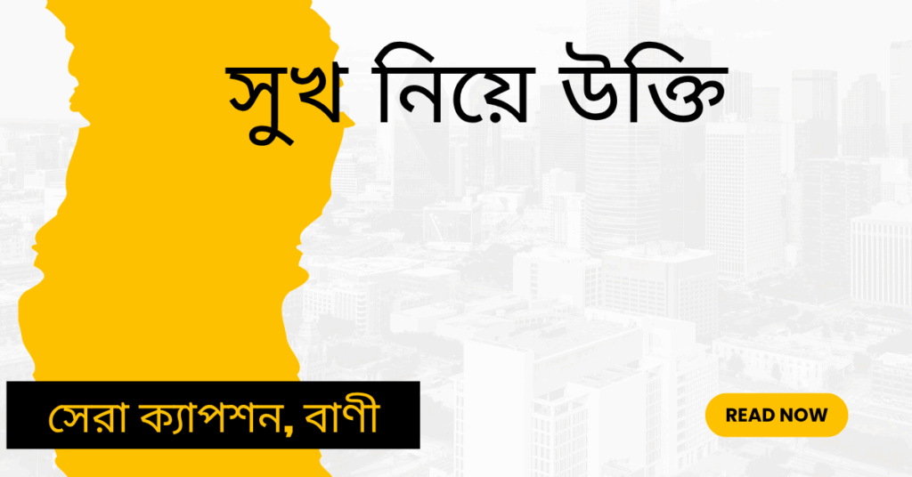 সুখ নিয়ে উক্তি – বাছাইকৃত সেরা উক্তি ক্যাপশন সুখ নিয়ে উক্তি