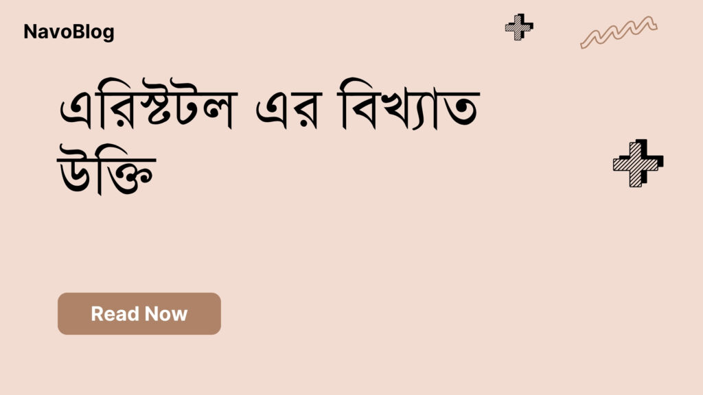 এরিস্টটল এর বিখ্যাত উক্তি – জীবনের জন্য সেরা দিকনির্দেশনামূলক বাণী এরিস্টটল এর বিখ্যাত উক্তি