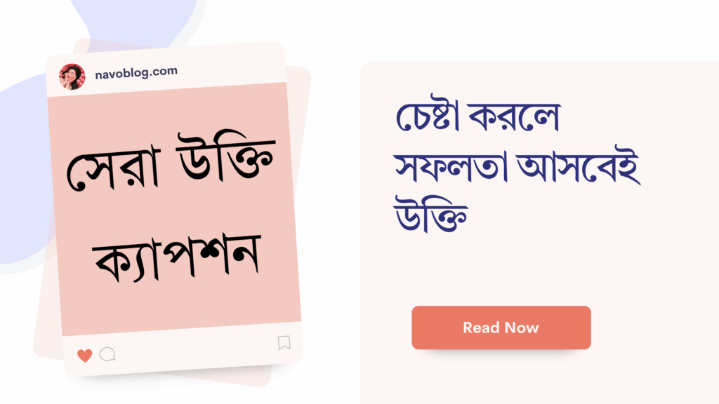চেষ্টা করলে সফলতা আসবেই উক্তি