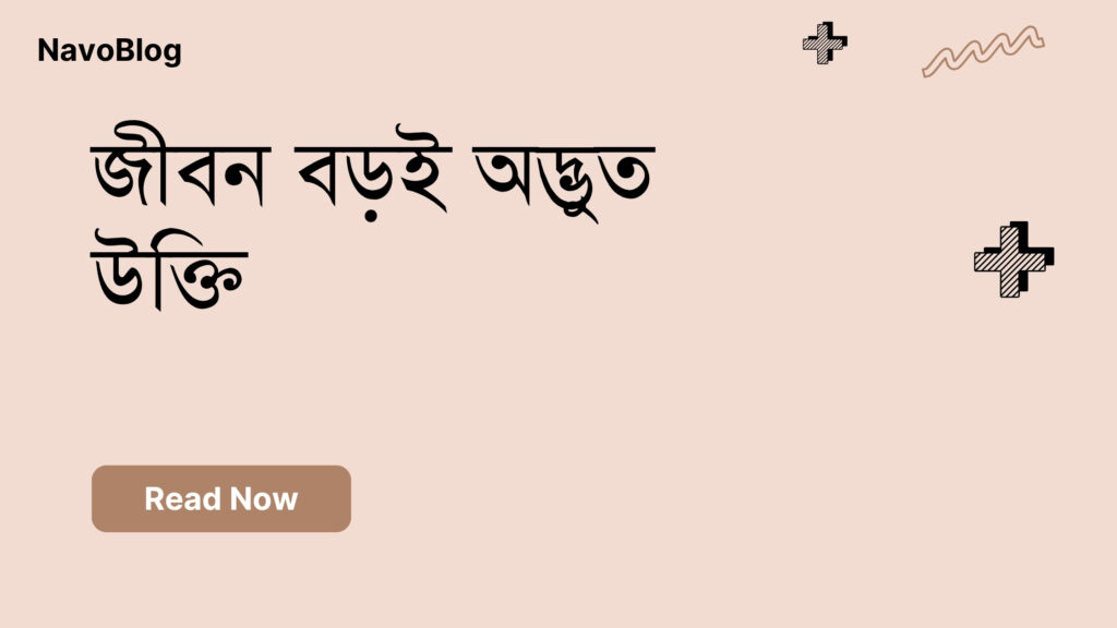 জীবন বড়ই অদ্ভুত উক্তি – জীবনের জন্য সেরা দিকনির্দেশনামূলক বাণী জীবন বড়ই অদ্ভুত উক্তি