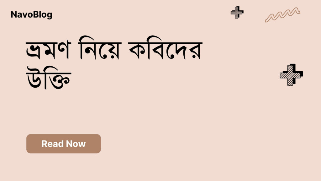 ভ্রমণ নিয়ে কবিদের উক্তি