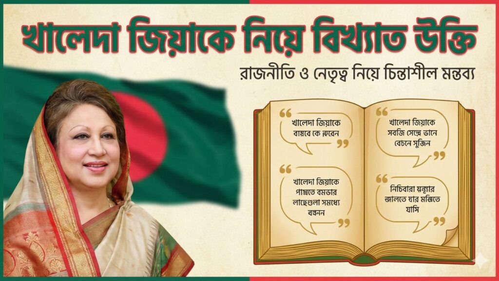খালেদা জিয়াকে নিয়ে উক্তি