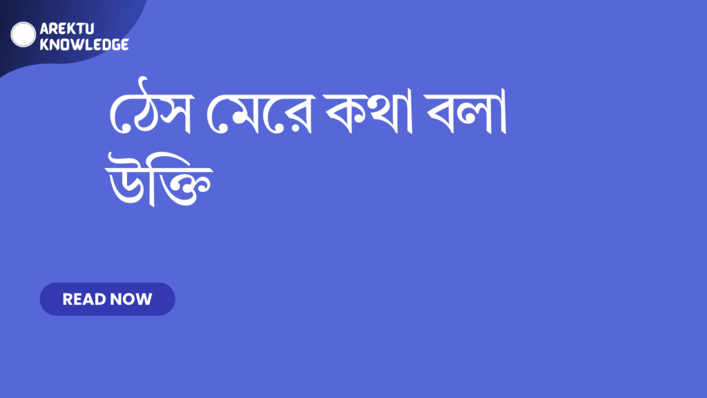 ঠেস মেরে কথা বলা উক্তি