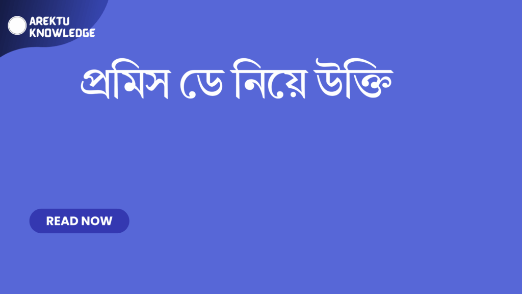 প্রমিস ডে নিয়ে উক্তি